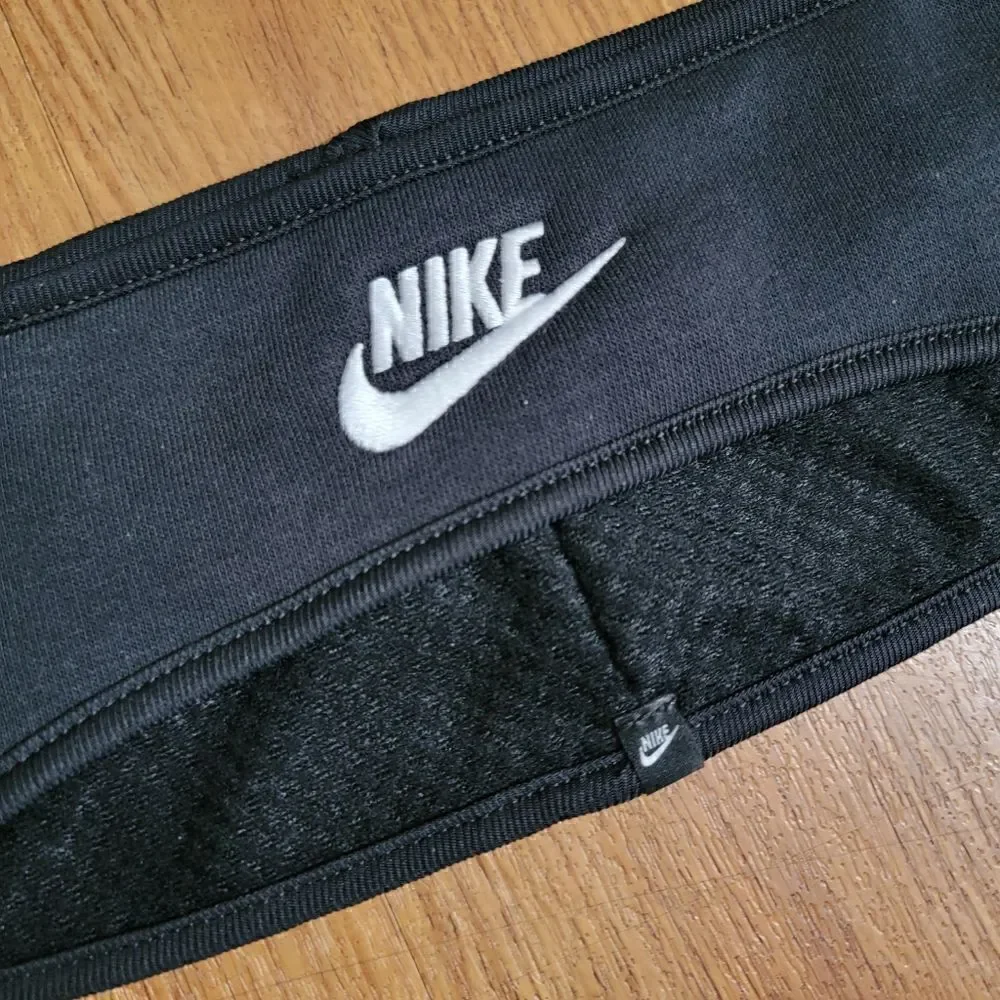 Nike Tech Fleece Reversible Headband Black White Sportswear NSW Logo Elastic OS
